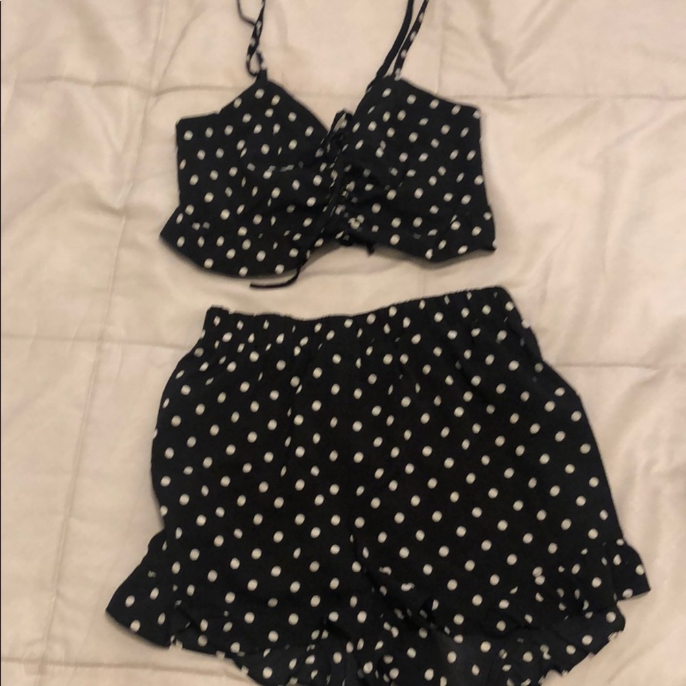 Polka dot shorts set